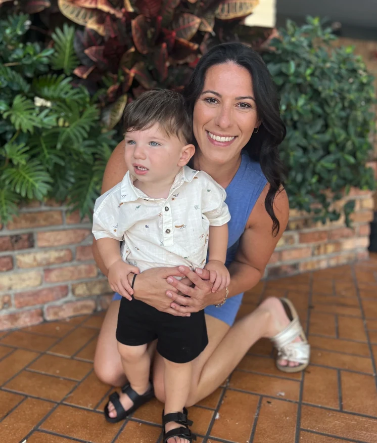 Founder Danielle Ospedale with her son